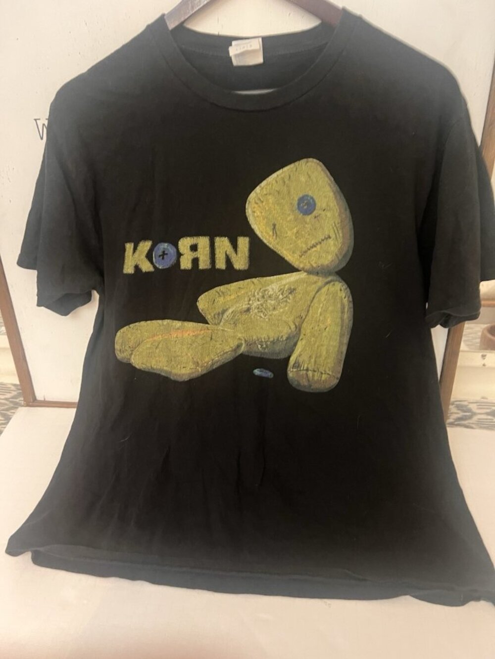 Korn Shirt Mens L Black Crew Neck Short Sleeve Issues Album Art Doll Metal. W